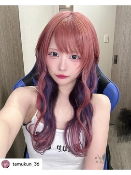 グロウ 渋谷(grow) ☆ハウスダストさん☆エクステごと染めて作るハイトーンカラー☆