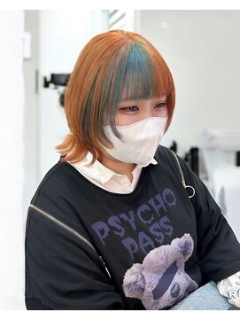 ハウス(HAUS.) ミディアムウルフカット×デザインカラー