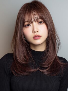 キャパ セントラル 天神 大名店(CAPA central) ロングレイヤー 顔周りカット ブラウンカラー 髪質改善
