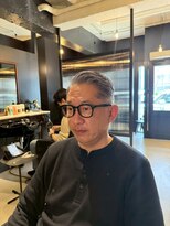 ザ マン ニューヨーク 神谷町店(THE MAN NewYork)&nbsp;大人外国人風メンズサイドパートフェード：安良城瑠夏