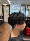 【センターパート×パーマ】