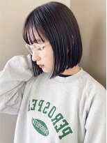 アドラーブル 長岡リバーサイド千秋店(adorable)&nbsp;暗髪×髪質改善×ブリーチなしカラー似合わせ夏カラーボブ