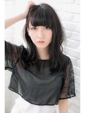 カノン(canon) 【canon】大人かわいい・黒髪耳かけ斜めバング☆