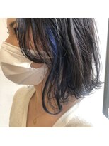 ペネロープ(Penelope)&nbsp;［新宿］インナーカラー/イヤリングカラー/ブルー系　担当　夕島