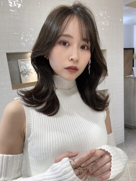 アイヴィ 表参道(IVY) 表参道＊地毛風暗髪カラー７トーン韓国ヘア シースルーバング