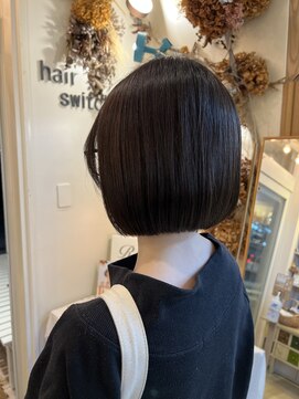 ヘアースイッチ(HAIR SWITCH) 切りっぱなしボブ　ワンレン　前下がりボブ　ショートボブ　前髪