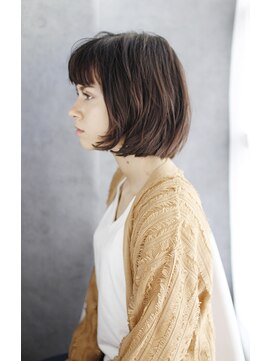 ダブルスタンダードプラスエヌ(W-STANDARD+n) 20代30代40代　ダークアッシュで大人ボブ【松山】