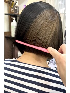 ルミ 高崎駅店(Lumi) ブリーチ縮毛矯正のインナーカラーボブ【高崎/高崎駅/Lumi高崎】