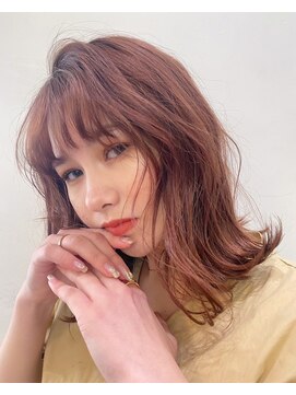 ナビバイケンジ(NaVI by KENJE) ふわっとレイヤー×オレンジベージュカラー♪