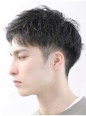 ビジネスショートスパイキーショートツイストパーマツーブロック