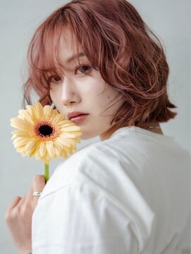 ファルファラ(farfara) 【farfara】パーマ×ピンクオレンジ（問屋町テラス）