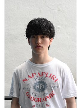 スレイ 西宮(SLAY) 波巻きハイライトアップバングツーブロックマッシュ