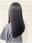 縮毛矯正/髪質補修カラー/グレージュ