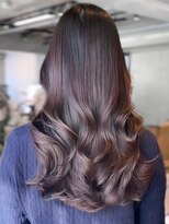 レノラ 本町(LENORA) ウェーブパーマこなれミディ前髪レイヤーカット薄めバング