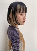 インナーカラー×ボブヘア
