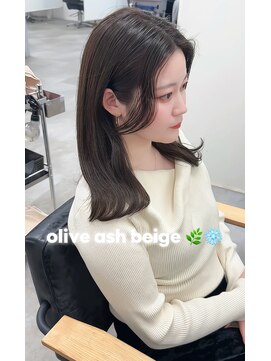 ガーランドウメダ(Garland umeda) アディクシーカラー＿オリーブアッシュ＿　担当　垣内　9072