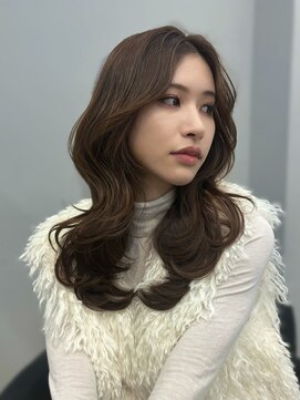 クム(kumu) 【kumu】韓国風ロングレイヤーカット/まろやか艶チョコブラウン