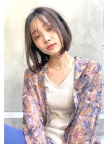 Steelo  ラベンダーグレージュ×大人ボブ