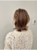 外ハネダウンアレンジ