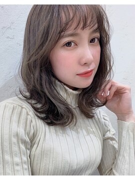 レーヴバイロンド 仙台(Reve by Lond) 韓国髪質改善レイヤーカットホワイトブロンドワイドバング美髪