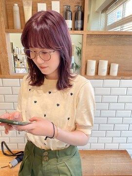 フレイムス ヘアアンドリラックス 吉川店(Frames hair&relax) ダブルカラーでカシスラベンダー