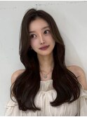 髪質改善レイヤーカット前髪カット顔周りレイヤー暗めカラー銀座