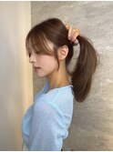 暗めカラー/韓国風巻き/レイヤーカット/髪質改善/縮毛矯正/池袋