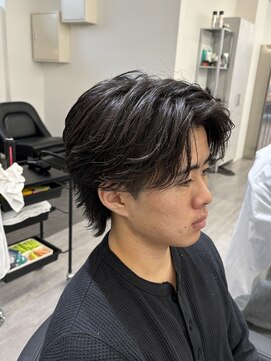 ビカムメンズヘアー 栄店(become men's hair) 大人センターパート/フェザーショート