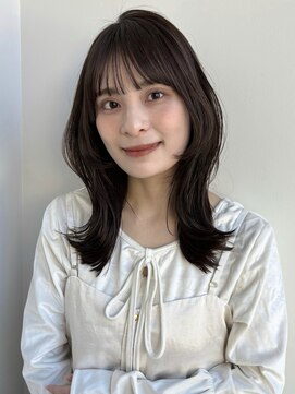 ラフ フロム ガーデン(Laf from GARDEN) ミディアム/レイヤーカット/顔周りカット/透明感カラー