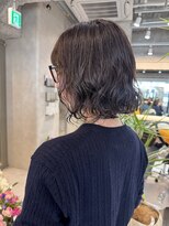 ムクコア(Muk CORE)&nbsp;レイヤーボブパーマ/透明感アッシュグレージュカラー♪【上岡】