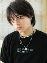 大波純一美容室パーティハン&nbsp;黒髪カジュアル韓国風ウルフメンズショートa小山10代20代30代
