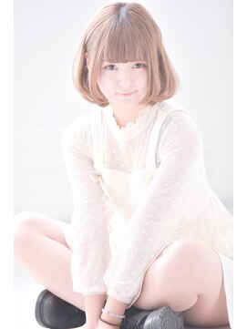 ミエル ヘア 新宿(miel hair) 〈mielhair新宿〉重めバング　ワンカールボブ