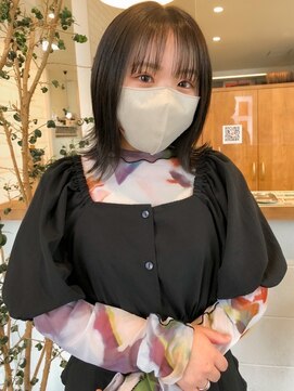 アンドファイン ヘアビューティー(＆Fine hair beauty) 切りっぱなしボブ×透明感暗髪