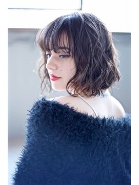 ラべリー 池袋(LOVELEY) 巻いて顎下ボブ×マロンブラウン【池袋】