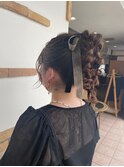 ポニーテールツイン／ヘアアレンジ／ヘアセット／結婚式セット