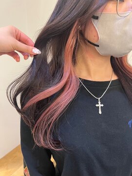 ジーナ 船橋(Zina) 髪質改善＊くびレイヤーピンクベージュ＊美髪【Zina船橋】