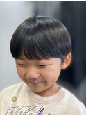 キッズカット　韓国風シースルーマッシュ