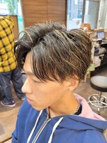 メンズ レオ 南森町店(men's LEO) メッシュ×6:4×かきあげスタイル