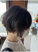 パーマ、ショートボブ