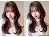 【韓国風No.1】小顔レイヤーカット+艶カラー+韓国艶髪トリートメント ￥10980