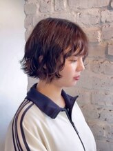 バンビ ミムデオム(BAMBI MIMU de HOMME) ショートボブパーマ