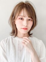 アグノス 青山(Agnos)&nbsp;愛され暗めカラーモテ髪斜めバング似合わせカット#209f0916