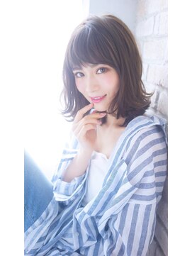 カナロアバイボニークチュール(KANALOAbyBONNY COUTURE) ミディアムくびれヘア・くびれ外ハネ・ミディアムボブ