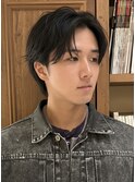 メンズセンターパート フェザーパーマ メンズカット 銀座