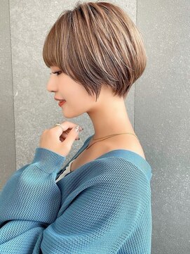ロンド ロワール 門前仲町(Lond Loire) イメチェンピンクベージュ前髪クールショートアンブレラカラー