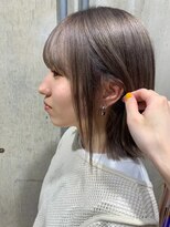 ナンバー 大分中央町店(N°)&nbsp;ミニボブグレージュ耳かけ顔周りレイヤー小顔見えヘア