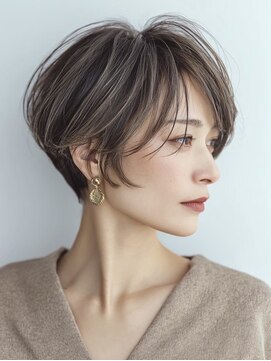 ハーツ(Heart's) 白髪ぼかし脱白髪染め似合わせショートボブ40代50代60代♪