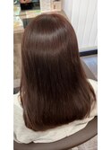 ブリーチなしのピンクベージュ