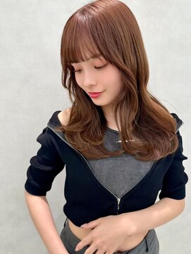 アッシュ 茗荷谷店(Ash) ブリーチなしダブルカラー×ピンクブラウン韓国風ミディアム