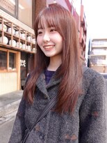 ネルケ 立川(nelke)&nbsp;ピンクブラウン顔周りレイヤーカットブリーチなしダブルカラー立